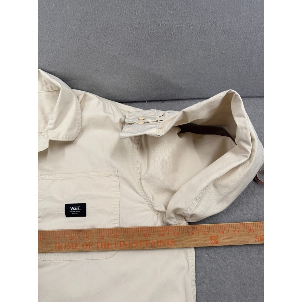 Vans Bayview Shirt Mens XXL Cream Shacket Skate Utility Y2K Chore Coat Work - Picture 5 of 11
